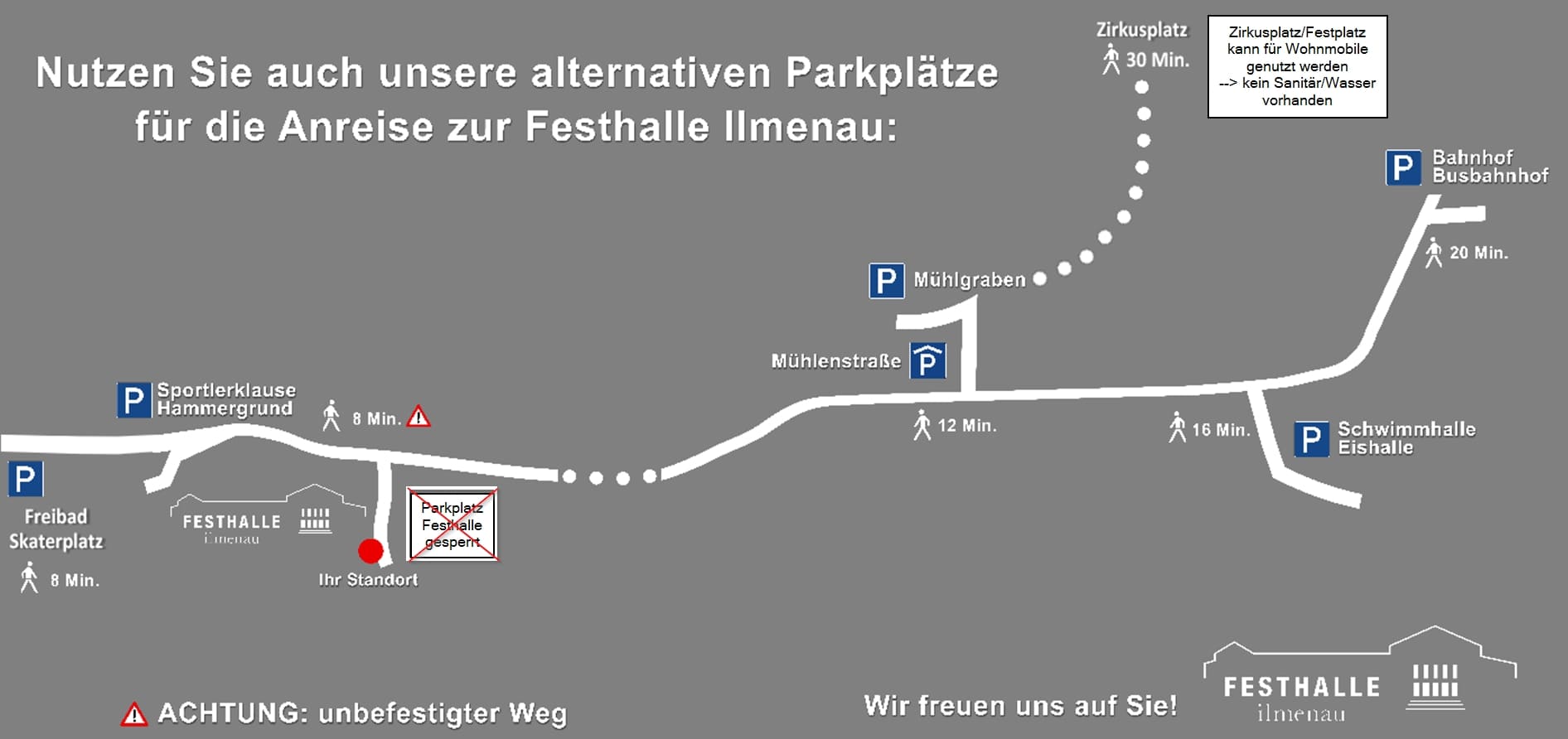 Unser Parkplatzkonzept beim Spencerhill Festival 2024