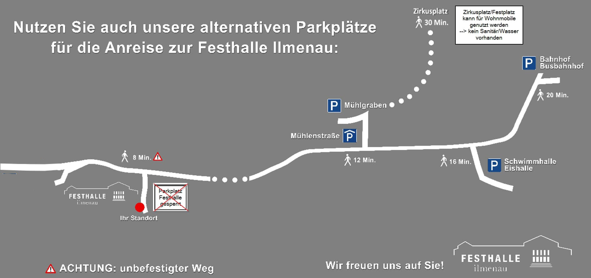 Unser Parkplatzkonzept beim Spencerhill Festival 2024
